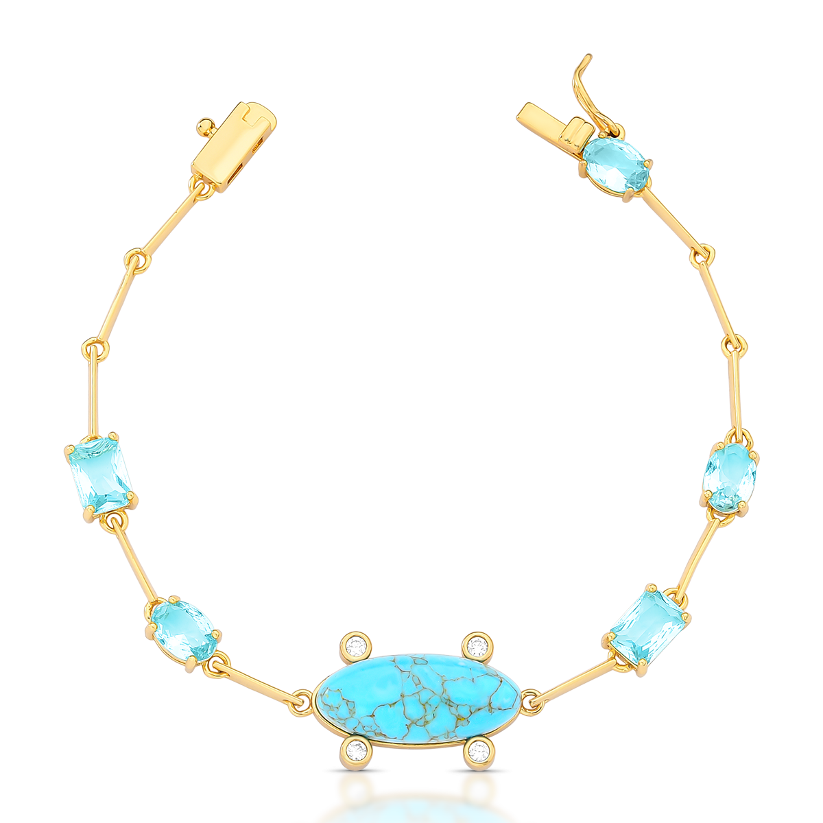 Pulseira Azul com Cristais | Rota das Águas